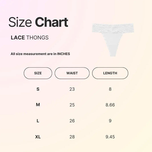 Lace thongs - White