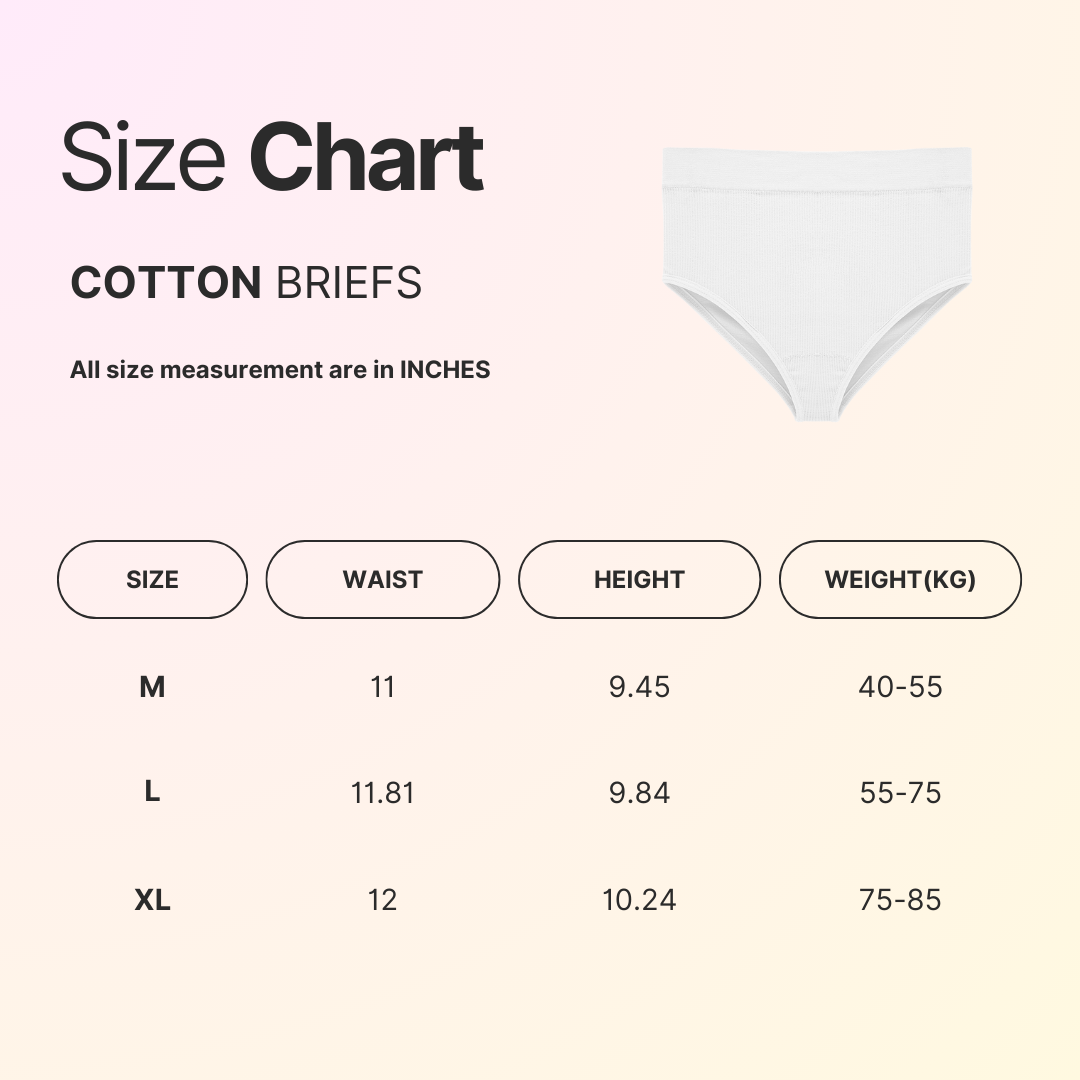 Rib Cotton Briefs - White