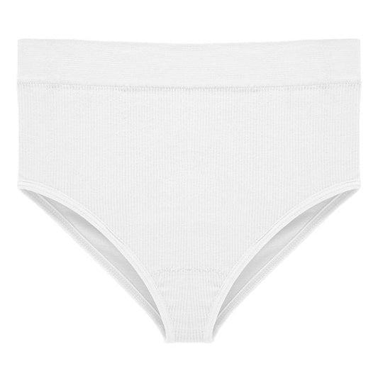 Rib Cotton Briefs - White