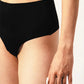High Waisted Seamless Thong - Black