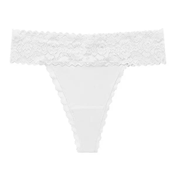 Lace thongs - White