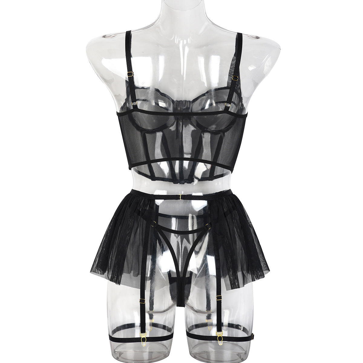 Forbidden Sexy Black Lace Skirt Set - Shop Hollywood Lingerie Online in Pakistan