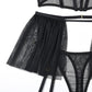 Forbidden Sexy Black Lace Skirt Set - Shop Hollywood Lingerie Online in Pakistan