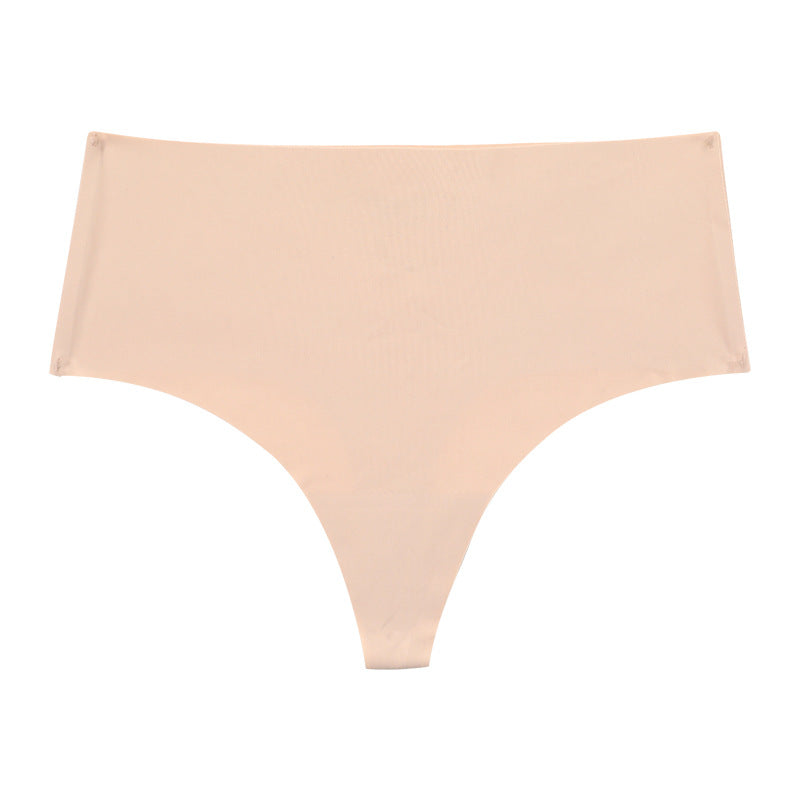 High Waisted Seamless Thong - Nude