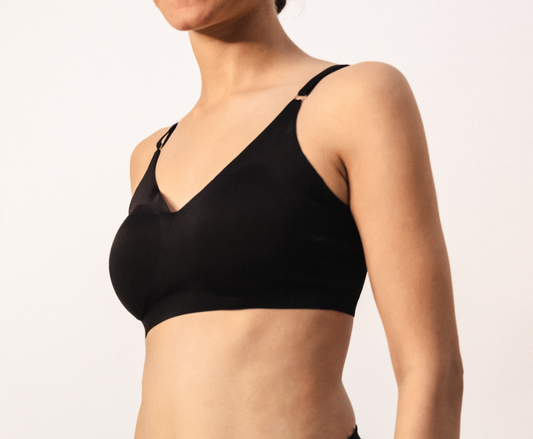 Seamless Scoop Bra - Black